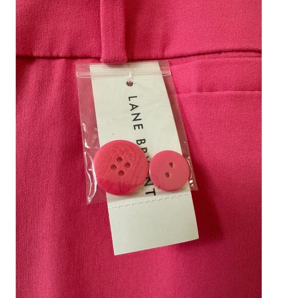 NWT Lane Bryant 22P Stretch Pink Flared Pants Tummy Control Panels - Picture 3 of 6